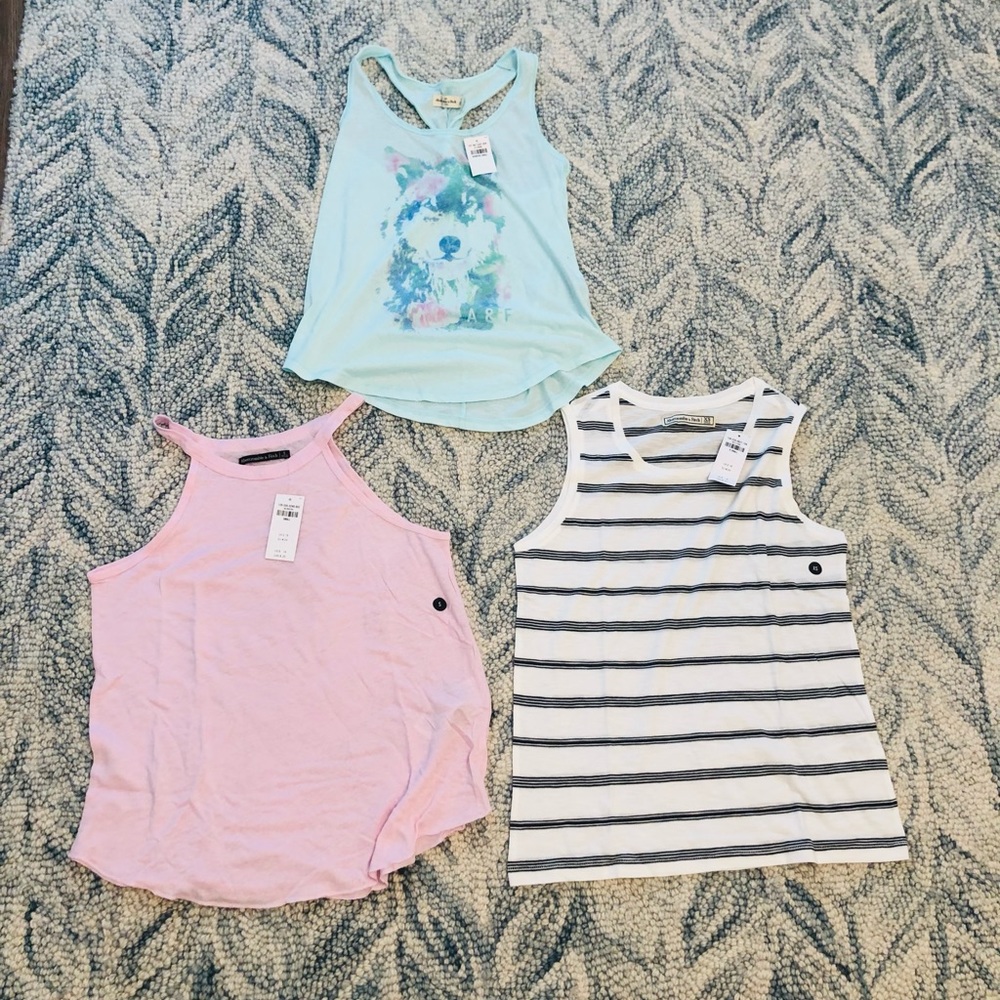 A lot of 3 New Abercrombie & Fitch tank tops